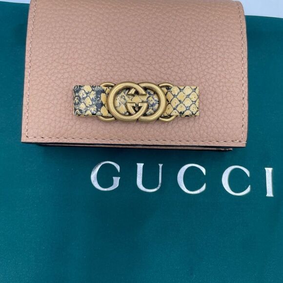 Women’s Gucci, interlocking G python bow leather wallet made in Italy - Picture 4 of 9